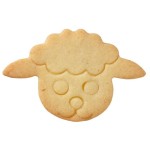 Birkmann Lamb Head Cookie Cutter with Imprint, 8cm