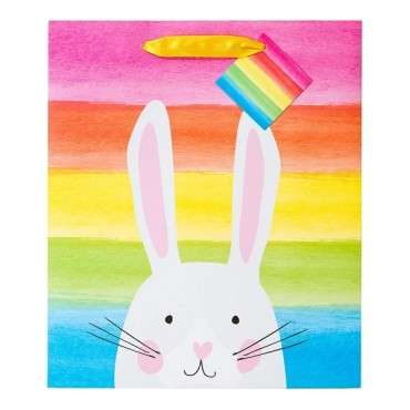 Geschenktasche Osterhase und Regenboge