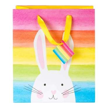 Geschenktasche Osterhase und Regenboge