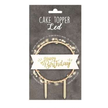 Cake Topper LED Happy Birthday