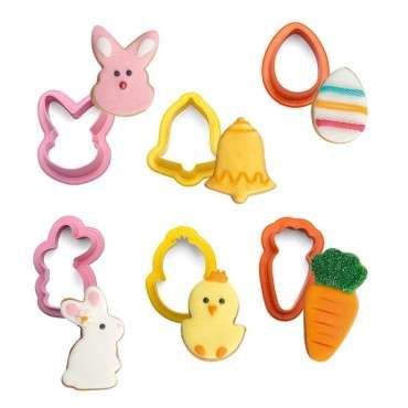 Decora Mini Easter Cookie Cutters, 6 pcs