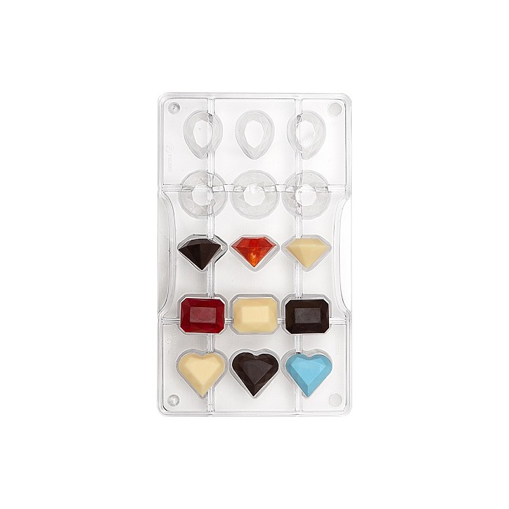 Edelsteine Schokoladenform - GEMS CHOCOLATE MOULD