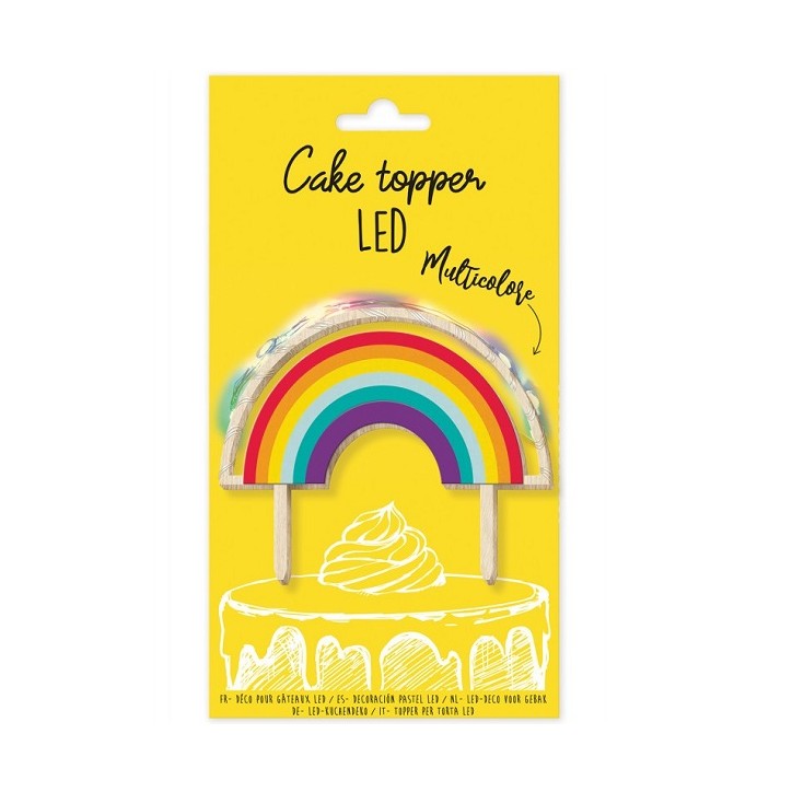 Rainbow LED Cake Topper