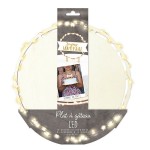 ScrapCooking Round Wooden Cake Plate with LED-Lights, 26.5cm