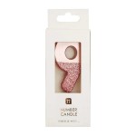 Talking Tables Number 9 Birthday Candle Rose Gold Glamour, 7.5cm