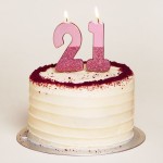 Talking Tables Number 1 Birthday Candle Rose Gold Glamour, 7.5cm