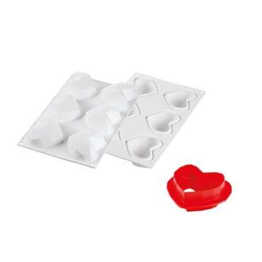 Origami Hearts Silicone Mould - Amorini Origami 110 Silikomart Professional