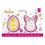 Bunny Face & Egg Cookie Cutters, 2 pcs