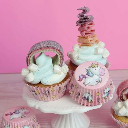 Decocino Sweet Einhorn Cupcakeförmchen, 50 Stück