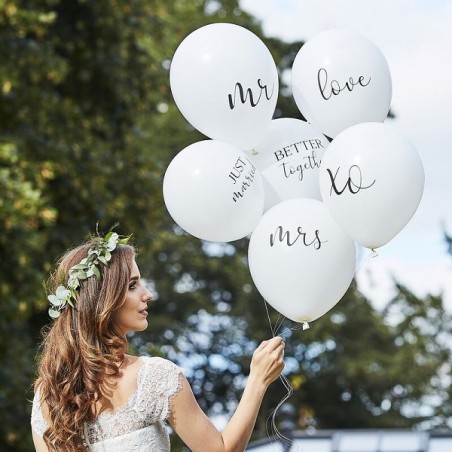 Ginger Ray White Wedding Balloons Bundle - Botanical Wedding BR-374