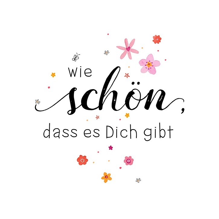 Atelier Designer Collection Napkins wie schön, dass es Dich gibt, 20 pcs