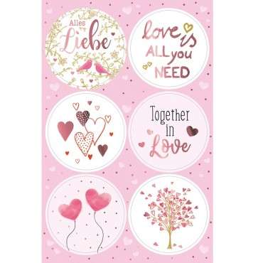 Together in Love Sticker Set assorted, 24 pcs