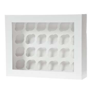 Double Pack for 24 Mini Cupcake Boxes, white