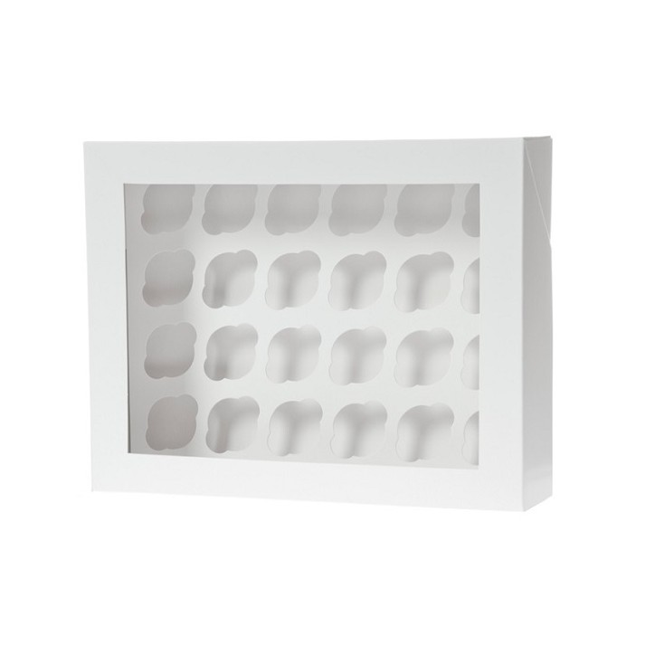 Double Pack for 24 Mini Cupcake Boxes, white