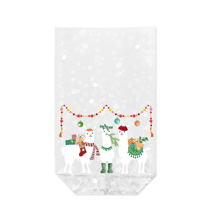 4761-0102 X-Mas Llamas Cookie Bags 115x190mm