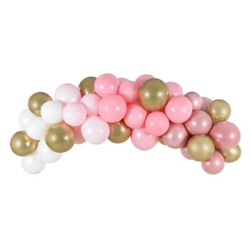 PartyDeco Ballonbogen Set Pink, 2 Meter