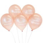 Talking Tables Rose Gold Happy Birthday Balloon Medley, 5 pcs