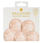 Talking Tables Happy Birthday Luftballon Medley ROSE GOLD, 5 Stück