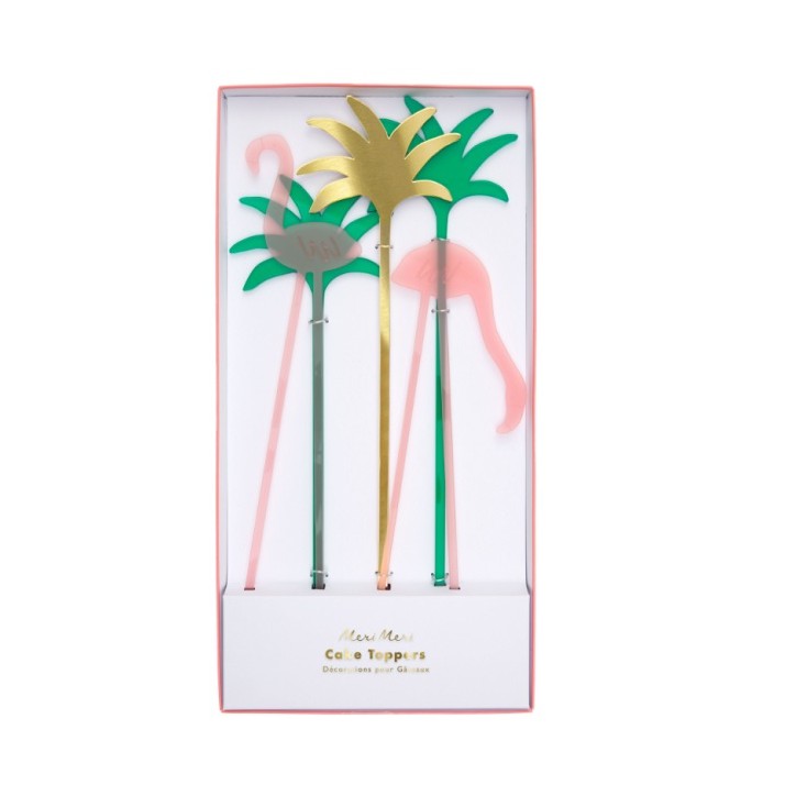 Flamingo Acrylic Cake Toppers Meri Meri