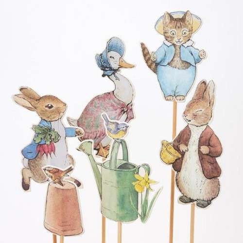 Meri Meri Peter Rabbit Cake Topper, 6 pcs