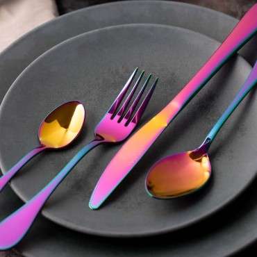 Stainless Steel Iridescent Cutlery Set 16pcs, Mikasa