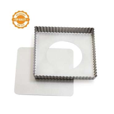 Tart mold with square movable bottom