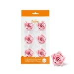 Decora 6 Sugar Roses Pink, 5cm