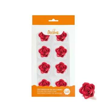 35mm Sugar Roses Red - Glutenfree Cake Decoration