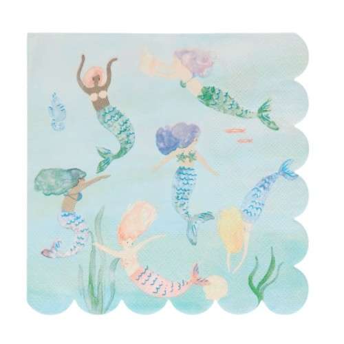 Meri Meri Mermaid Party Napkins, 16 pcs