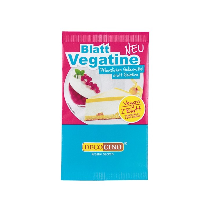 2 Blatt Gelatine VEGAN - Vegatine Agar Agar Gelatine Blätter