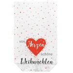 14.5x23.5cm "von Herzen schöne Weihnachten" goodie bags, 10 pcs