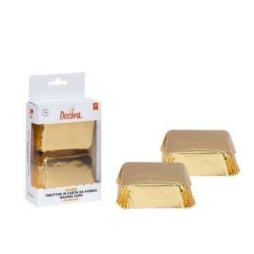 Mini Kastenkuchen Backförmchen Gold