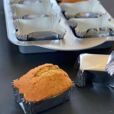 Mini Loaf Cake Liners Silver - Plum Cake Baking Cups