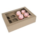 House of Marie 12er Mini Cupcake Schachtel Kraftpapier - ECO LINE, 2 Stück