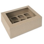 House of Marie 12 Mini Cupcake Box Kraftpaper - ECO LINE, 2 pcs