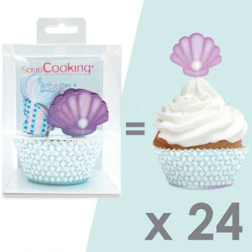 ScrapCooking Meerjungfrau Cupcake & Topper Set, 48-teilig