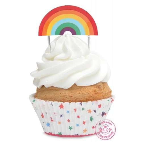 ScrapCooking Rainbow Cupcake & Topper Set, 48-pcs