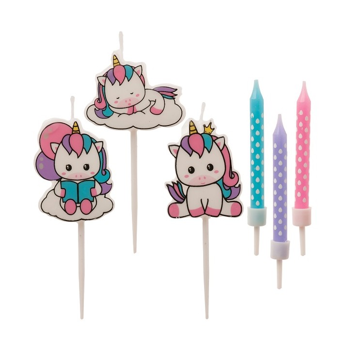 deKora Unicorn Candles Kit 15-pcs