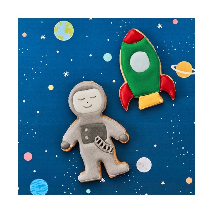 8cm Astronaut Edelstahlausstecher mit Prägung 199262