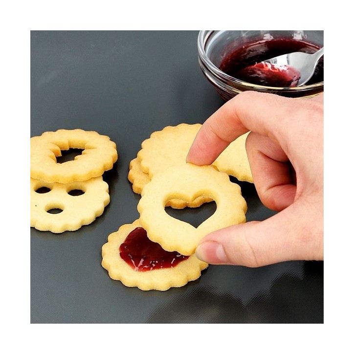 Hearts Linzer Cookie Cutter 2in1 - 4026883199675