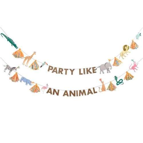 Meri Meri Safari Animals Large Garland, 2x2 Meter