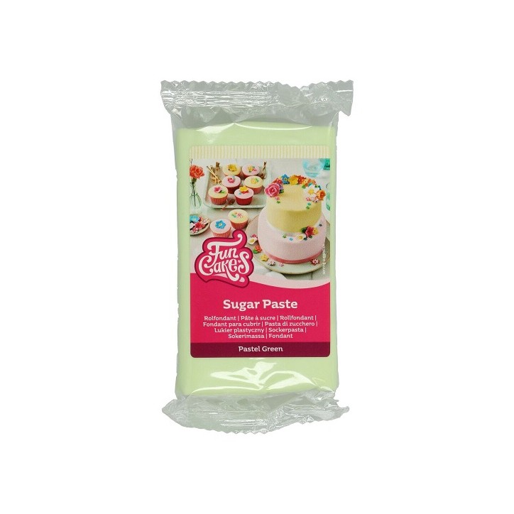 Vegan Sugarpaste Pastel Green - FunCakes Sugar Paste Pastel Green 250 g