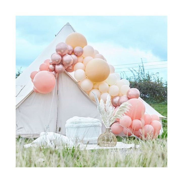 Ginger Ray Balloon Arch Peach-Nude-Rose CHROME GR-BA-317