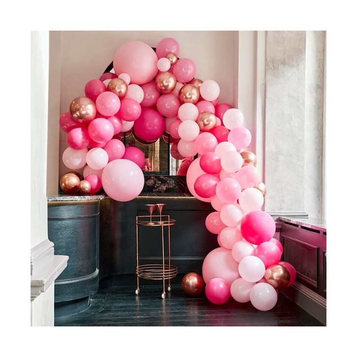 Ginger Ray Balloon Arch Pink-Rose Gold CHROME GR-BA-320