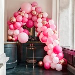 Ginger Ray Pink and Rose Gold Chrome Balloon Arch Kit, 200 parts