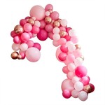 Ginger Ray Pink and Rose Gold Chrome Balloon Arch Kit, 200 parts