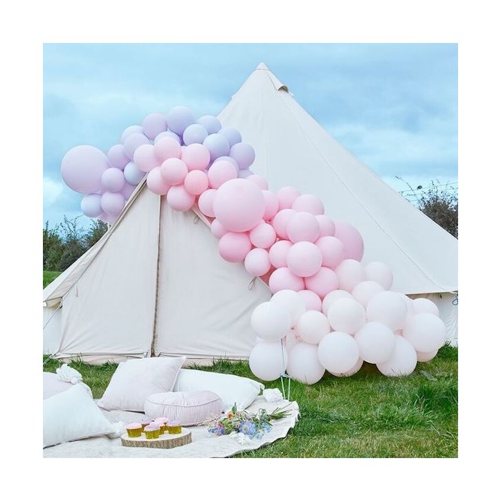 Ginger Ray Balloon Arch Pastel Pink-Purple GR-BA-321