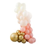 Ginger Ray Ballonbogen Set Peach-Gold, 4 Meter