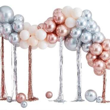 Ginger Ray Mixed Metallic Balloon Arch Set with Streamers GR-MIX-407