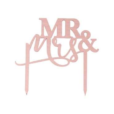 Ginger Ray Mr and Mrs Kuchentopper Rose Gold Acryl GR-PAM-510